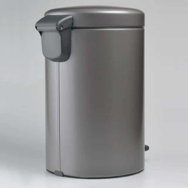 【Brabantia】Newicon 腳踏式時尚環保垃圾桶 12L 鉑金色(平輸品)