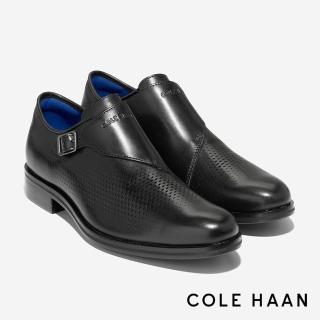 【Cole Haan】WASHINGTON GRAND LASER SINGLE MONK STRAP 雷射穿孔正裝鞋 男款寬楦 黑色(C38366)