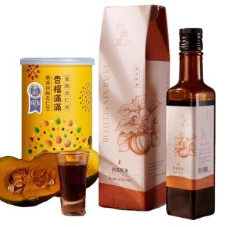 【Chiu Le Fu 秋樂富】享嘉 香醇杏仁茶250g+秋樂富 南瓜籽油250ml (兩款各1)