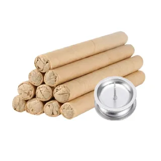 (團購好物)艾草條100入+不鏽鋼底座1入組(艾草棒底座 艾草香熏棒底座 室內戶外淨香香茅底座)