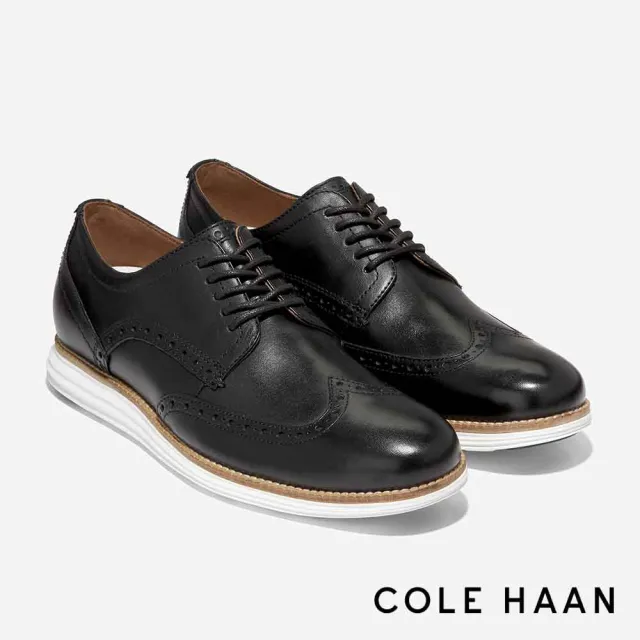 【Cole Haan】ORIGINALGRAND WINGTIP OXFORD 翼紋雕花牛津鞋 男款寬楦 黑色(C26469)