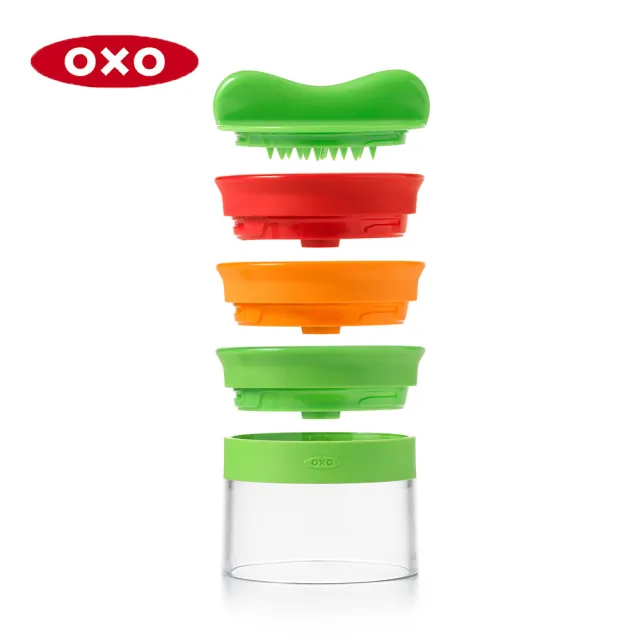 【美國OXO】華麗三刀蔬果削鉛筆機 切片器 刨絲器(輕鬆自製櫛瓜麵 蔬菜麵 可做3種麵條尺寸)