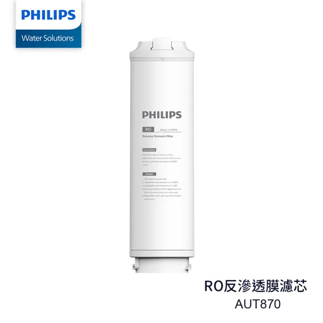 【Philips 飛利浦】AUT870 RO逆滲透膜濾芯(適用AUT4030淨水器) 3年更換