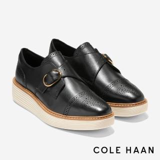 【Cole Haan】ORIGINALGRAND PLATFORM MONK STRAP 厚底牛津鞋 女款寬楦 黑色 (W32694)