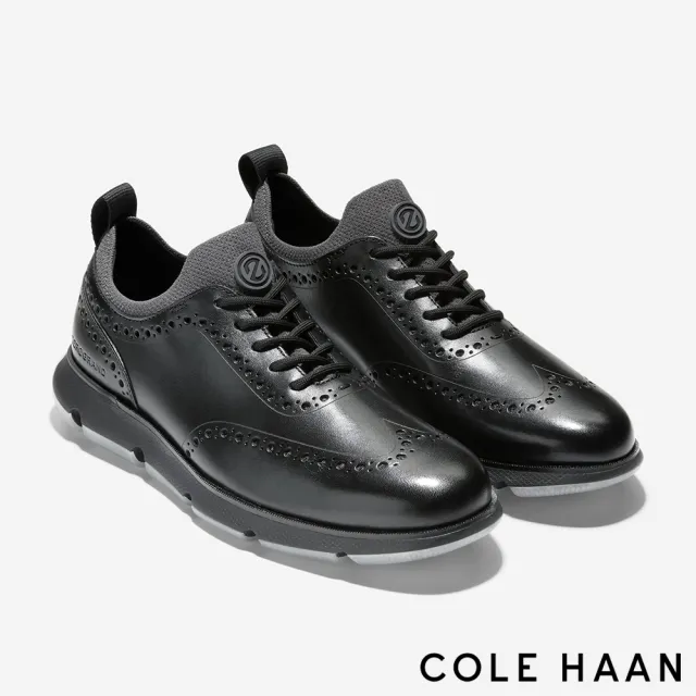 【Cole Haan】4.ZG OX 翼尖牛津鞋 男款寬楦 純粹黑 (C33452)