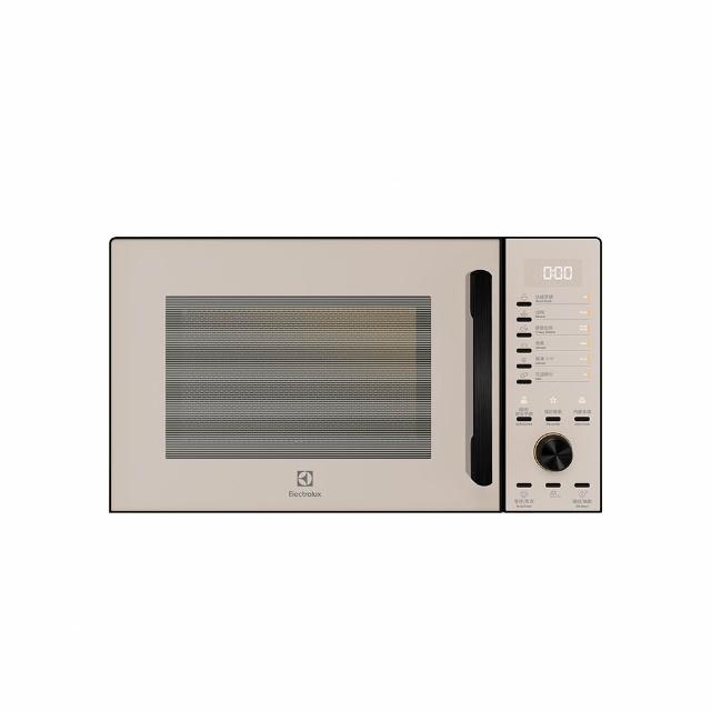 Electrolux 伊萊克斯 EMG23D22SB 微波爐,容量 23L,適閤家庭日常使用。咖啡色系設計,外部尺寸長 337 x 寬 480 x 高 294.5 mm,內部空間長 303.5 x 寬 316.5 x 高 235.5 mm。輸出功率 780W,消耗功率 700~800W,電壓 110V / 60Hz,重量僅 14.15 Kg。產地中國,保固 1 年,配件包含說明書及保證卡,BSMI 許可字號 R33428。高效加熱,操作簡便,是微波爐推薦首選。 Electrolux伊萊克斯 EMG23D22SB