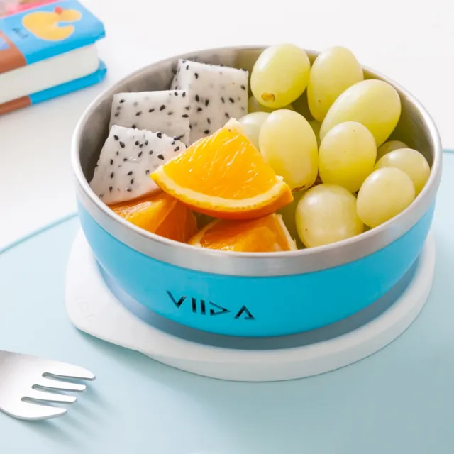 【VIIDA】Souffle 抗菌不鏽鋼餐碗(台灣製/兒童餐碗/三色碗/寶寶餐具/抗菌餐碗/學習餐碗)