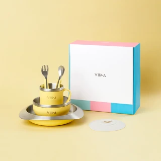 【VIIDA】Souffle 抗菌不鏽鋼餐具旗艦組(兒童餐具/99%抗菌/彌月送禮/新生送禮/寶寶餐具/抗菌餐具/台灣製造)