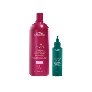 【AVEDA】護色超導重鍵組(護色穎采洗髮精1000ml+超導重鍵水精華150ml)