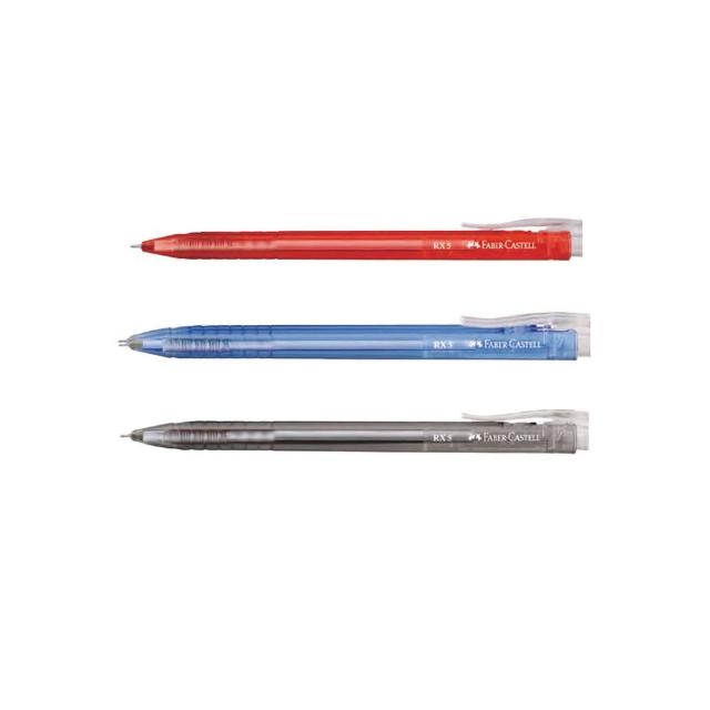 【Faber-Castell】輝柏 RX-5 0.5mm 酷溜原子筆 10支/盒 紅 藍 黑 545321/545351/545399/