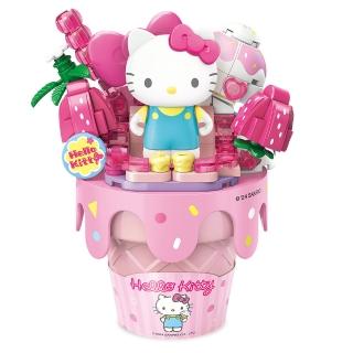 【Qman 啟蒙積木】KEEPPLAY 三麗鷗 甜筒系列 Hello Kitty