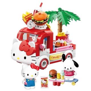 【Qman 啟蒙積木】KEEPPLAY 三麗鷗 餐車系列 Hello Kitty的漢堡餐車