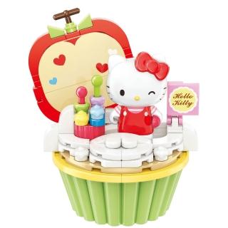 【Qman 啟蒙積木】KEEPPLAY 三麗鷗 杯子蛋糕系列積木 Hello Kitty