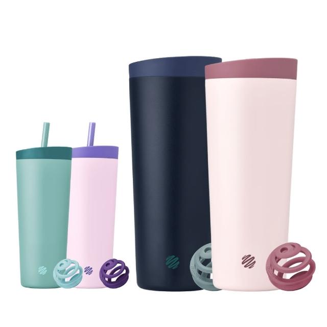 【Blender Bottle】兩入組_Tumbler 二合一雙飲口不鏽鋼吸管杯24oz 710m(冰霸杯/環保杯/隨行杯/保溫杯)