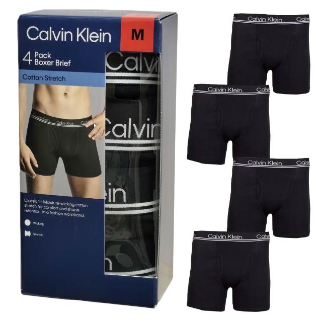 【CALVIN KLEIN】4件組 凱文克萊 CK內褲 男內褲 吸濕排汗快乾 棉質 彈性 舒適 透氣 貼身 短版