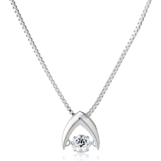 【Crossfor New York】日本原裝純銀項鍊懸浮閃動 美好未來(提袋禮盒生日禮物 情人節送禮)