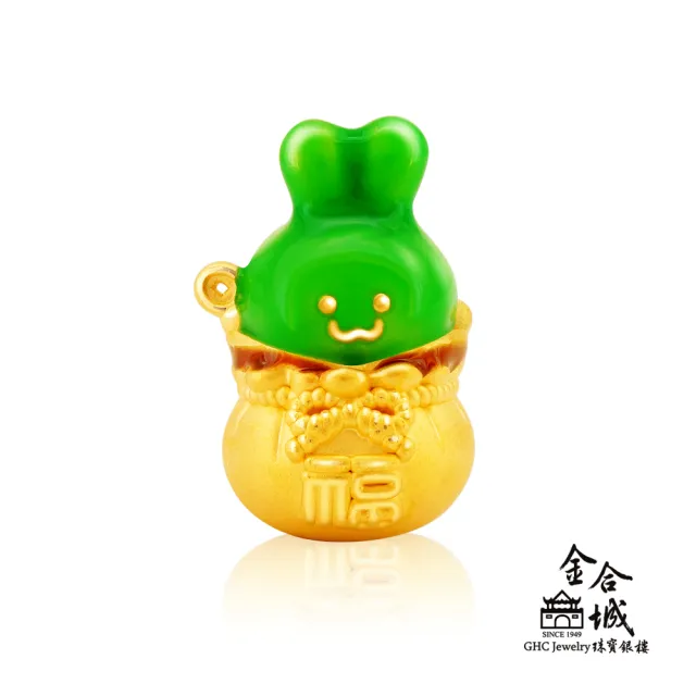 【金合城】多肉精靈黃金擺件-碧光環 MNA004(金重約0.67錢)