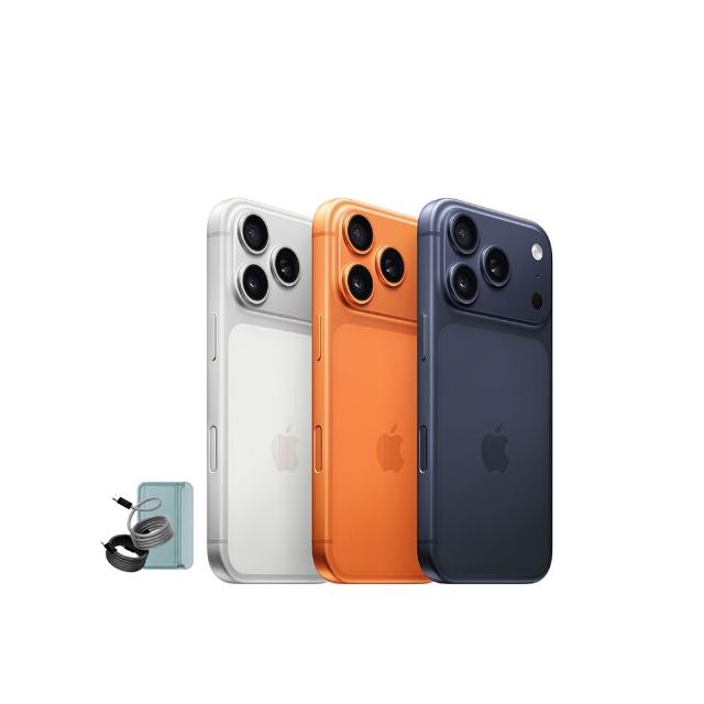 【Apple】iPhone 17 Pro Max(512G/6.9吋)(磁吸皮革支架+編織線組)