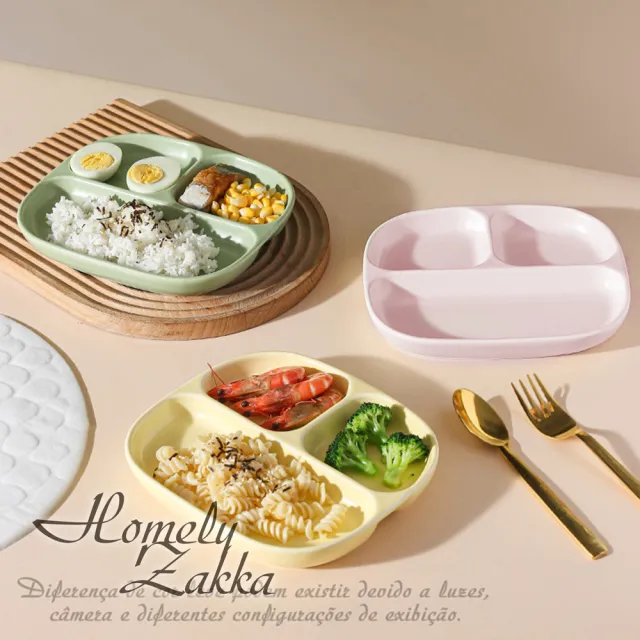 【Homely Zakka】北歐風長橢圓型陶瓷分隔餐盤/211餐盤_6色任選(健康分隔盤 瘦身餐盤 健身餐盤 減脂餐盤)