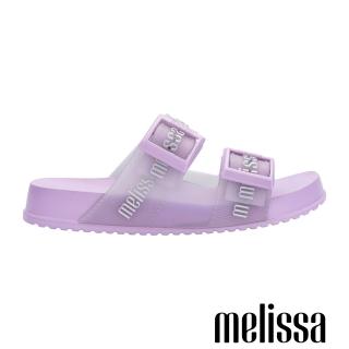 【Melissa】LOGO印花雙帶拖鞋-大童(紫色)