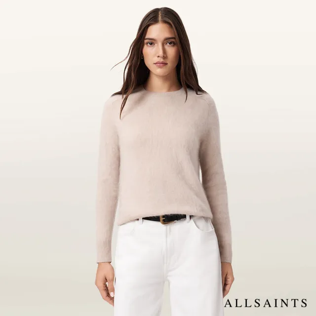 【ALLSAINTS】REBEL 喀什米爾寬鬆羊毛上衣-粉 W027KE(舒適版型)