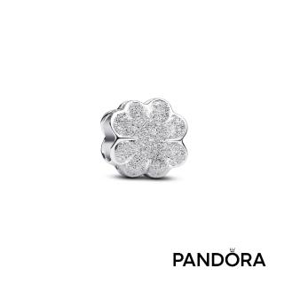 【Pandora 潘多拉】幸運草霧銀迷你串飾