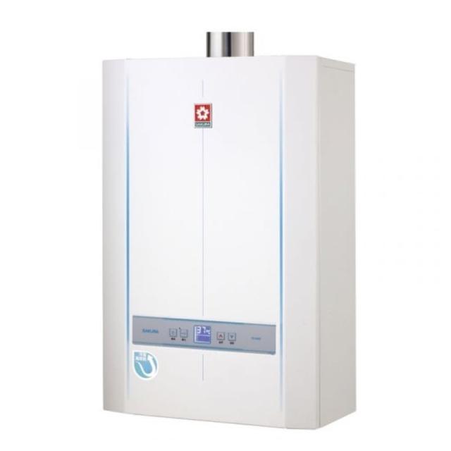SAKURA 櫻花牌 SH-2690-LPG 瓦斯熱水器,採用數位恆溫控制與 FE 強制排氣式設計,確保熱水供應穩定安全。電子式自動點火,具第一級能源效率,尺寸 400mm×210mm×615mm,重 25.3kg,110V 電壓,臺灣製造,享 2 年保固。適閤家庭使用,提供高效熱水解決方案。 SAKURA櫻花牌 SH-2690