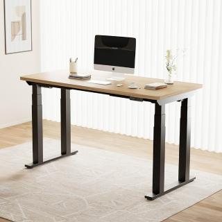 【Loctek 樂歌】F4 電動升降桌 140*80三節四腳穩如泰山版承重200公斤(免費安裝/工作桌/會議桌/電腦桌/餐桌)