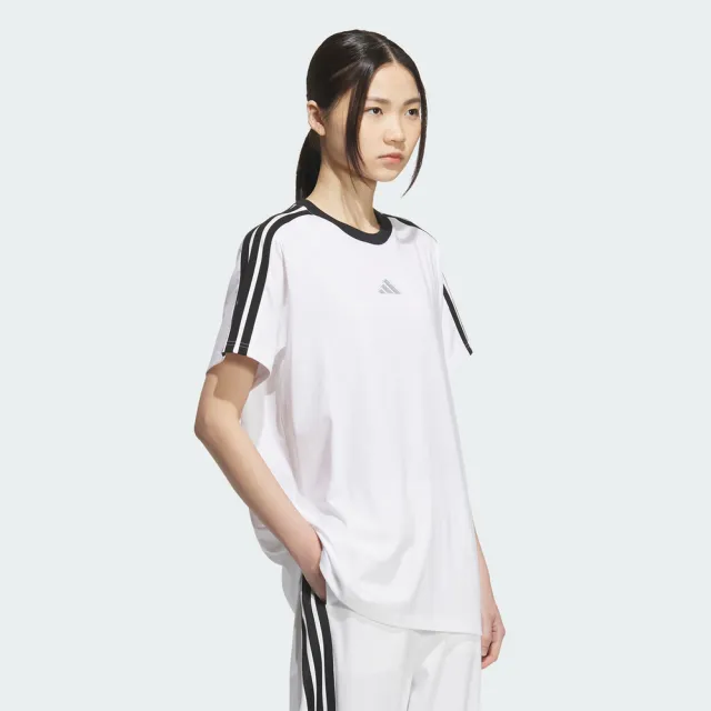 【adidas 愛迪達】S Bf Tee 女 T恤 運動上衣 休閒短袖 白 黑 亞版(KB7759)