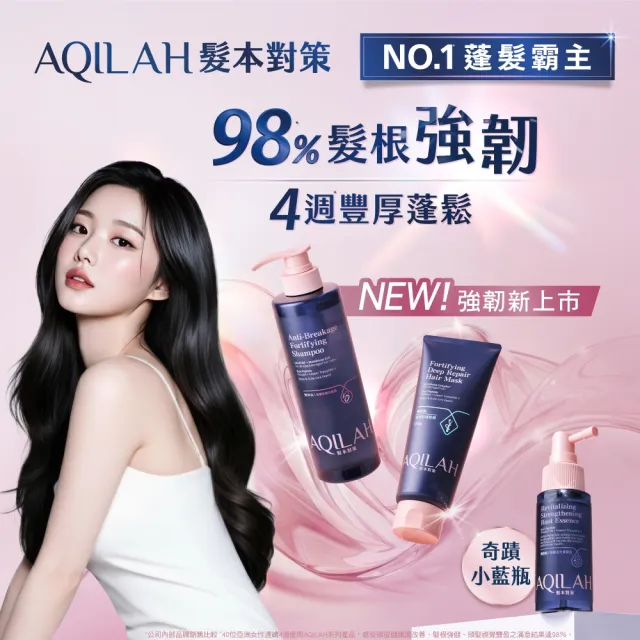【美吾髮】AQILAH髮本對策 雙胜肽強健芯生養髮液50ml(奇蹟小藍瓶/健髮/蓬鬆/豐盈)