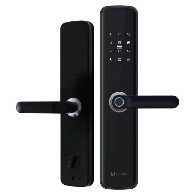 FAMMIX菲米斯 SAFER-1 智慧安全鎖，採用先進高科技加密技術，提供多層防護，輕鬆解決居家安全隱憂。安裝簡單、操作便捷，適閤家庭及辦公室使用，確保財產與家人安全無虞。透過APP遠端控制，隨時監控門鎖狀態，提升生活便利性與安全性，讓您的居家安全更智慧可靠。