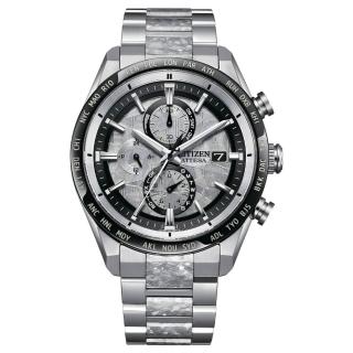 【CITIZEN 星辰】ATTESA 限量隱耀款 鈦金屬 光動能全球電波時計腕錶-42mm(AT8284-61A)