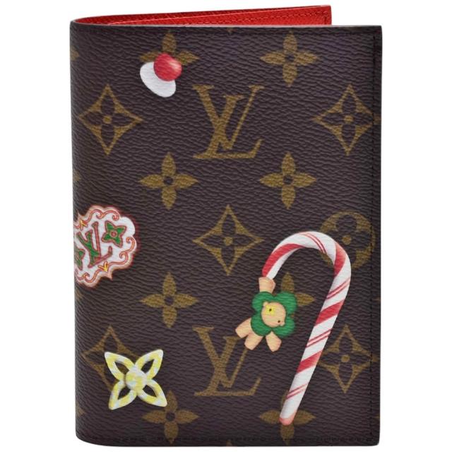 【Louis Vuitton 路易威登】M12219 聖誕限定Candy Factory系列Monogram帆布護照夾