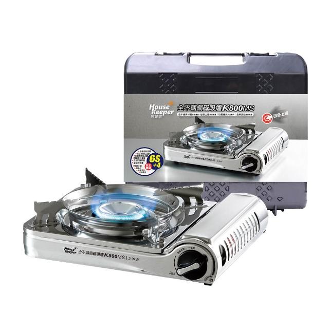 妙管家 K800MS 單口瓦斯爐，採用不鏽鋼爐臺與鋁銅合金爐頭，耐用抗鏽；傳統外擴火焰設計，熱效率高，瓦斯消耗量3kW以下，節能省氣。下壓左旋電子自動點火，操作簡單安全。機體尺寸32.5×27.4×9.5cm，適合小型廚房使用。產地中國，保固1年，不含安裝服務。完美家用瓦斯爐具選擇，提升烹飪效率！