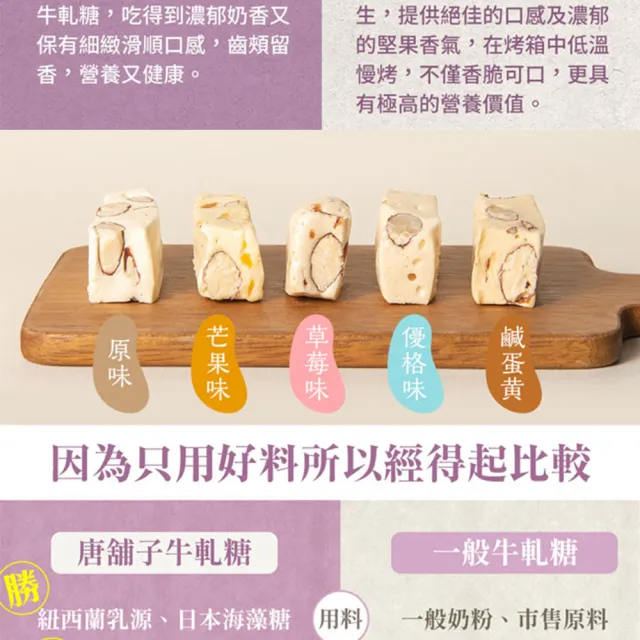 【唐舖子】牛軋糖任選4盒-原味/草莓/鳳梨/芒果/黑芝麻/鹹蛋黃(任選4盒)伴手禮