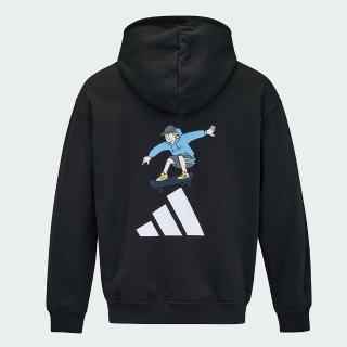 【adidas 愛迪達】運動 休閒 連帽 帽T 男上衣 GFX SPORTS HOOD (KC2876)