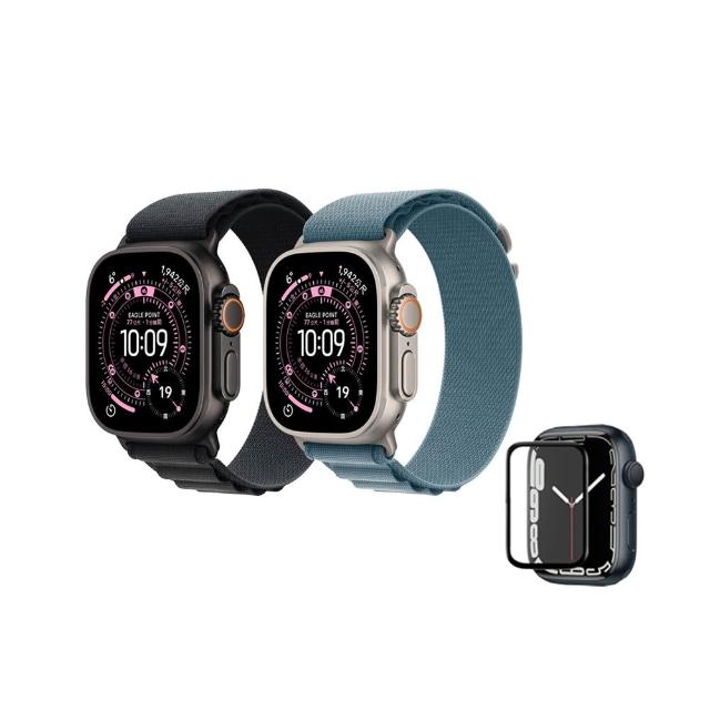 鋼化保貼組【Apple】Apple Watch Ultra 3 GPS+行動網路 49mm(鈦金屬錶殼搭配高山錶環)
