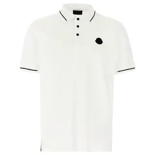 【MONCLER】春夏新款 男款 品牌LOGO 短袖POLO衫-白色(S號、M號、L號、XL號)
