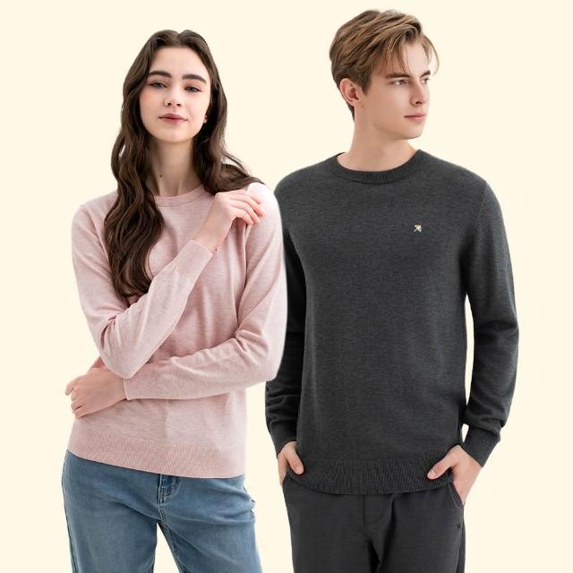 【Arnold Palmer 雨傘】經典LOGO保暖圓領純棉針織上衣針織衫(多款多色)