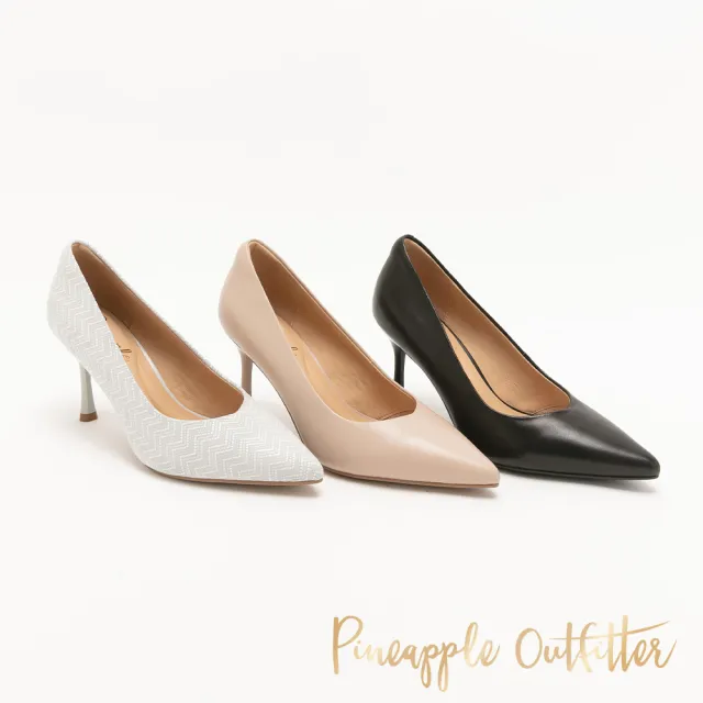 【Pineapple Outfitter】百搭不退流行羊皮高跟鞋PRANEE-1(黑色)