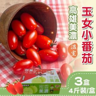 【家購網嚴選】高雄美濃溫室玉女小番茄 4斤x3盒