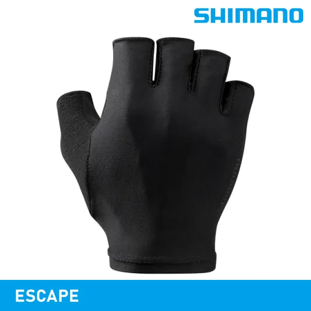 【SHIMANO】ESCAPE 自行車手套 黑色(露指手套 城市綠洲)（其他規格）
