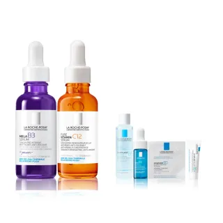 【理膚寶水】抗光老雙入組★最強淡斑科技 MELA B3 淡斑淨亮精華+C12肌光活膚精華 30ml