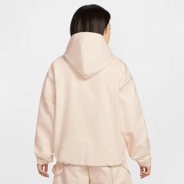 【NIKE 耐吉】刷毛外套 女 AS W NSW STREET WORKWEAR JKT 運動 休閒 寬鬆 落肩 保暖 工裝 粉 (IF0337103)