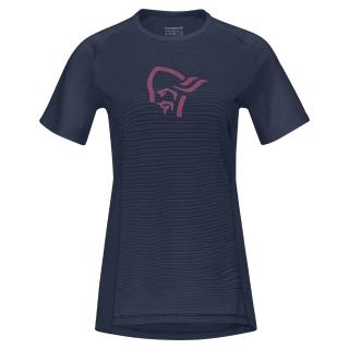 【NORRONA】fjora wool 短袖圓領上衣 女款 靛青藍