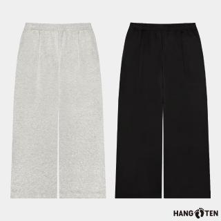 【Hang Ten】男裝-正韓韓國連線-WIDE FIT內刷毛腰頭鬆緊寬版長褲(多色選)