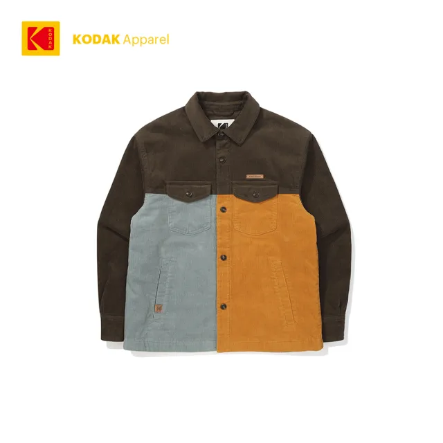 【Kodak Apparel】BROWNIE 布朗尼撞色燈芯絨襯衫外套 兩色任選(K5423LPJ92)