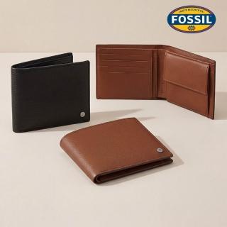 【FOSSIL】Eric 真皮質感皮夾 (兩色可選)