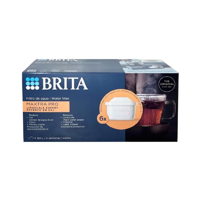 【BRITA】德國製 MAXTRA Pro Limescale Expert 濾水壺 去水垢濾芯6入(歐規平輸/增強去水垢50％)