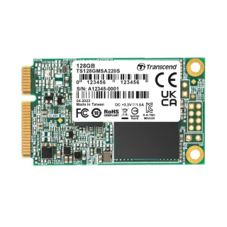 【Transcend 創見】MSA220S 128GB mSATA SATA Ⅲ SSD固態硬碟(TS128GMSA220S)
